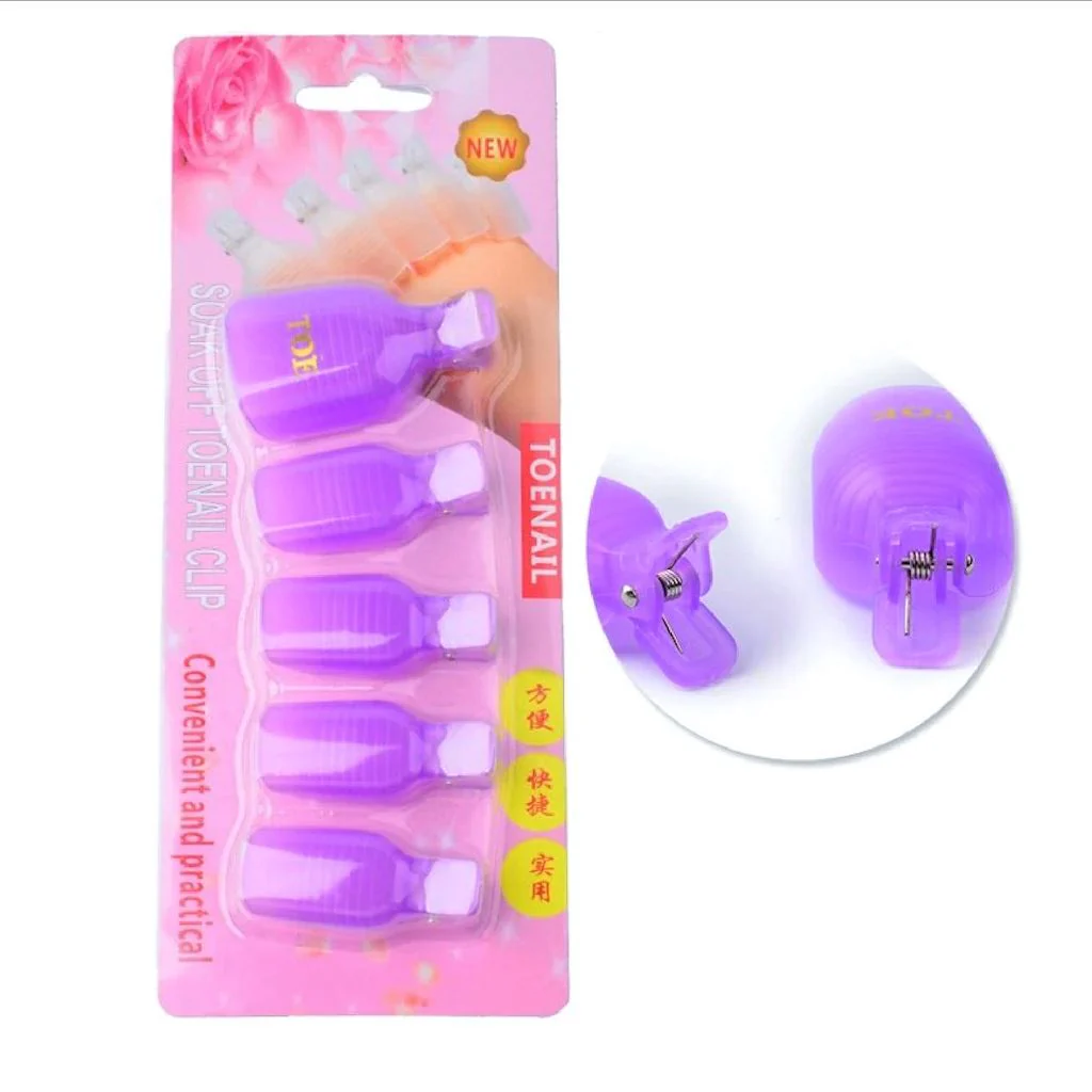 Toe Soak Off Cap Clips 5pcs Pack - Image 5
