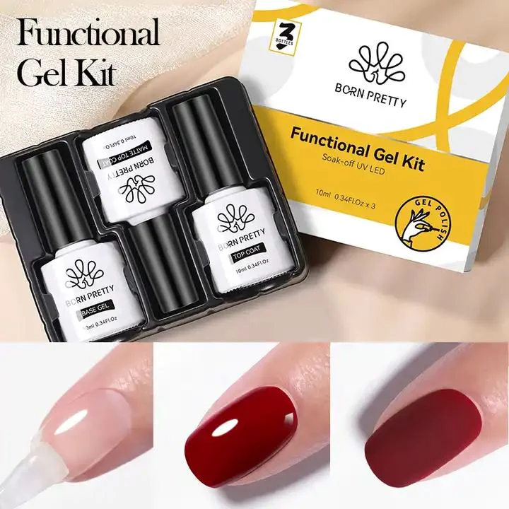 Trio Pack - Base Coat + Top Coat + Matte Top Coat Born Pretty 10ml - Image 2