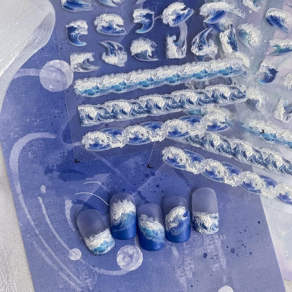 Waves Nail Art Sticker - Image 3