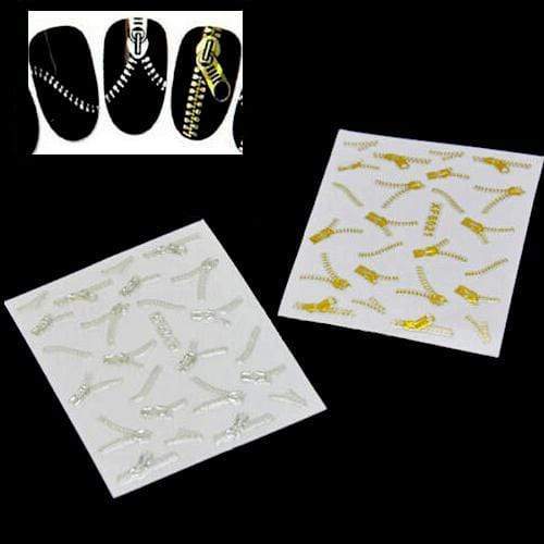 Zippers Nail Art Stickers